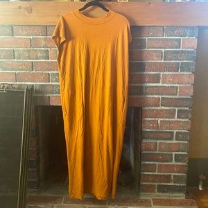 Free people cotton orange dress with pockets